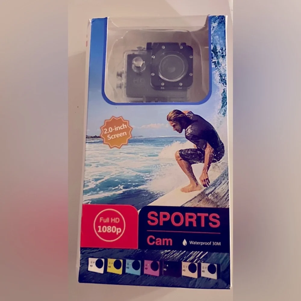 Sports Cam Black 1080p Action Camera